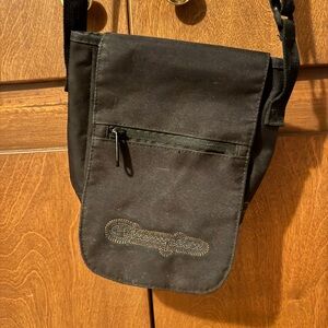 Champion Black Messenger Bag Durable Canvas